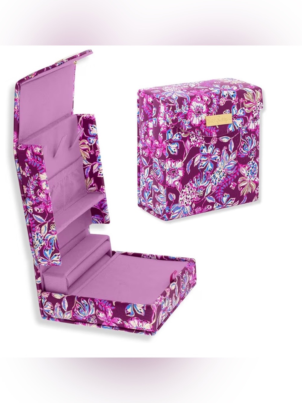 Brand New Lilly Pulitzer Travel Jewelry Case Organizer amarene cherry